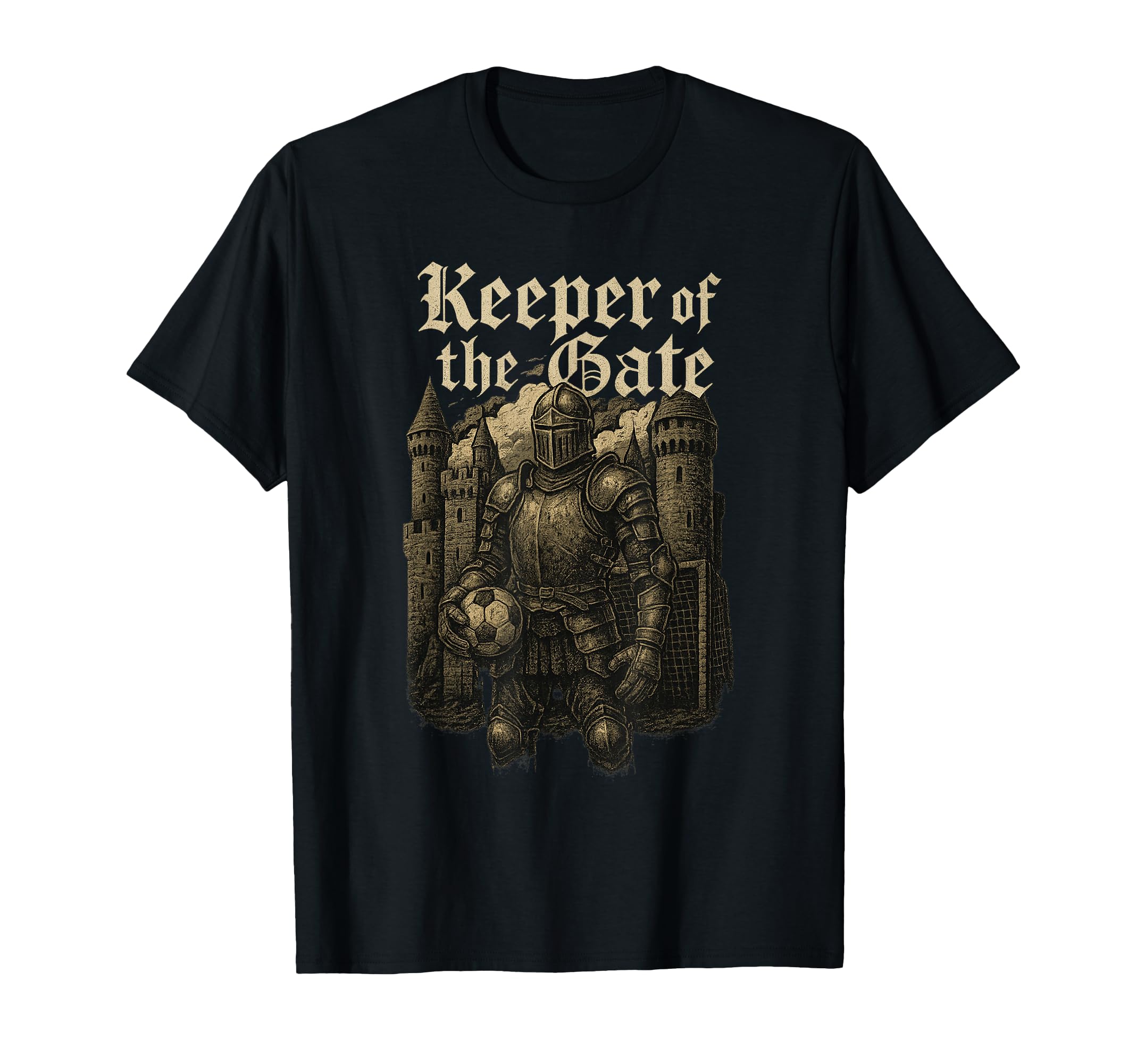 Funny Soccer Net Goalie Knight T-Shirt - Streetwear Style Men Women