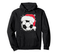 Santa Soccer Ball Player Coach Hoodie - Novelty Apparel Unisex
