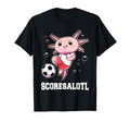 Soccer Axolotl Funny Soccer T-Shirt - Casual Everyday Wear for Adults