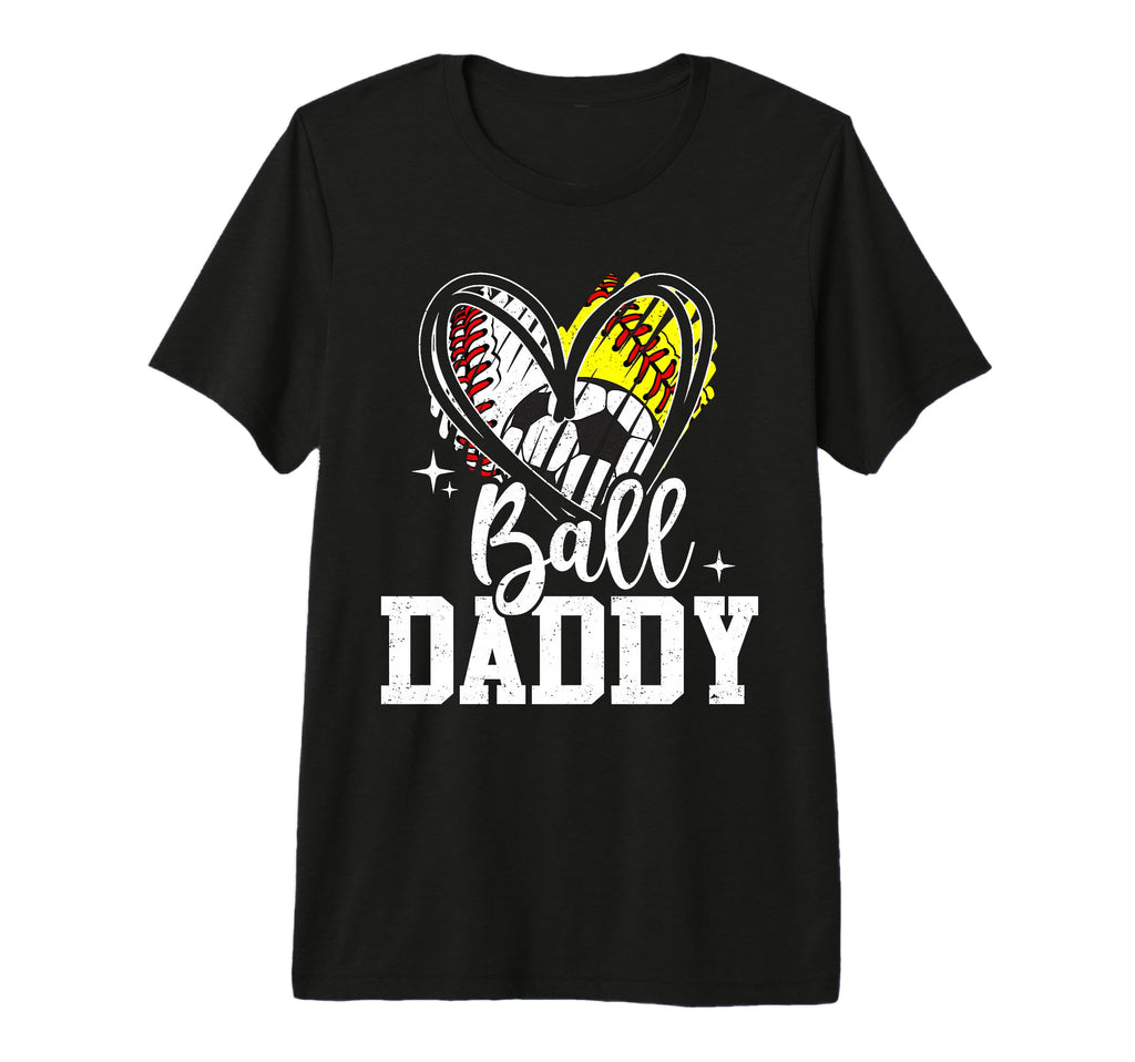 Ball Daddy Baseball Softball Soccer T-Shirt - Fun Novelty Design Unisex
