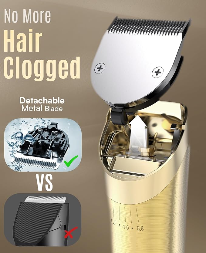 oneisall Cordless Horse Clippers,Low Noise 2 Speed Grooming Clippers,Horse Trimmer Shaver Kit for Matted Long Hair,Detachable Stainless Steel Blade Grooming Kit for Thick Coat