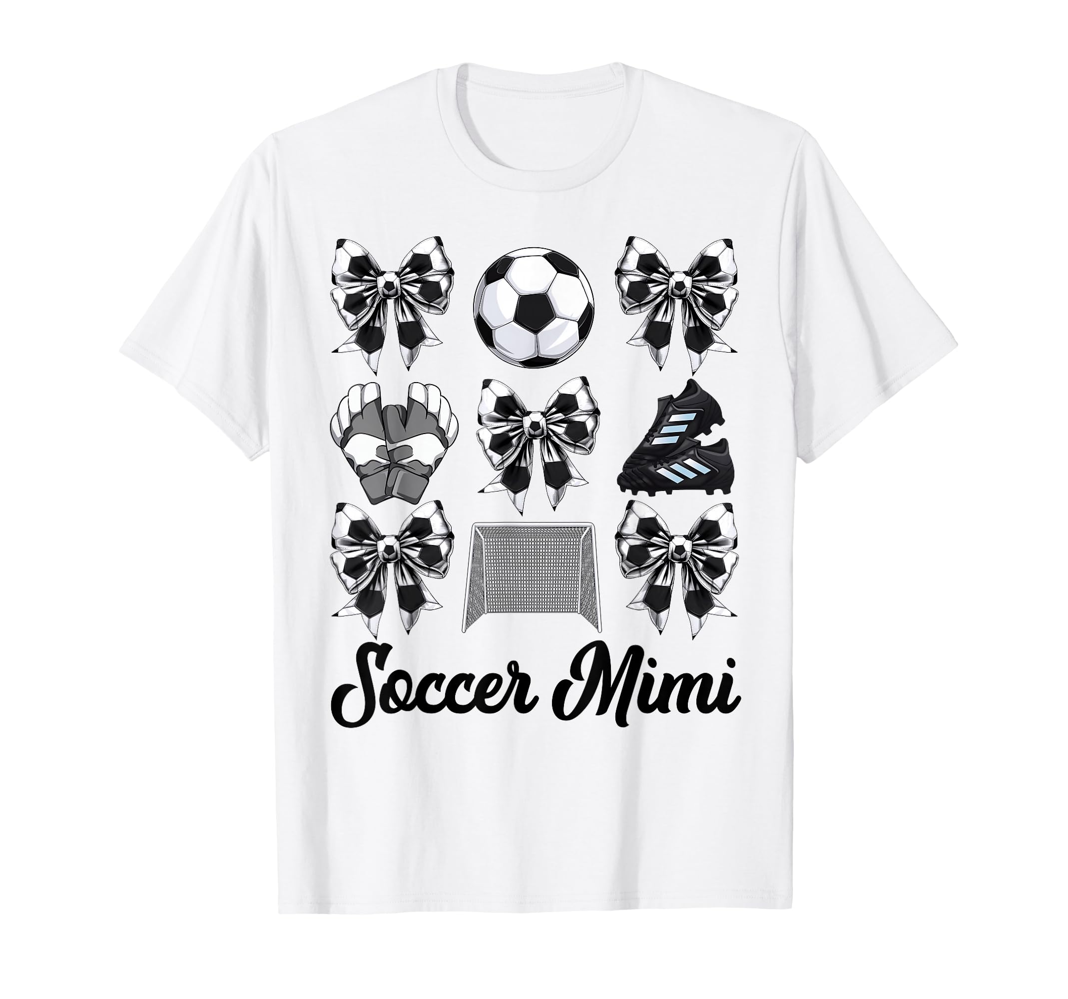 Soccer Mimi Bow Soccer Mom Mommy Mothers T-Shirt - Streetwear Style Unisex