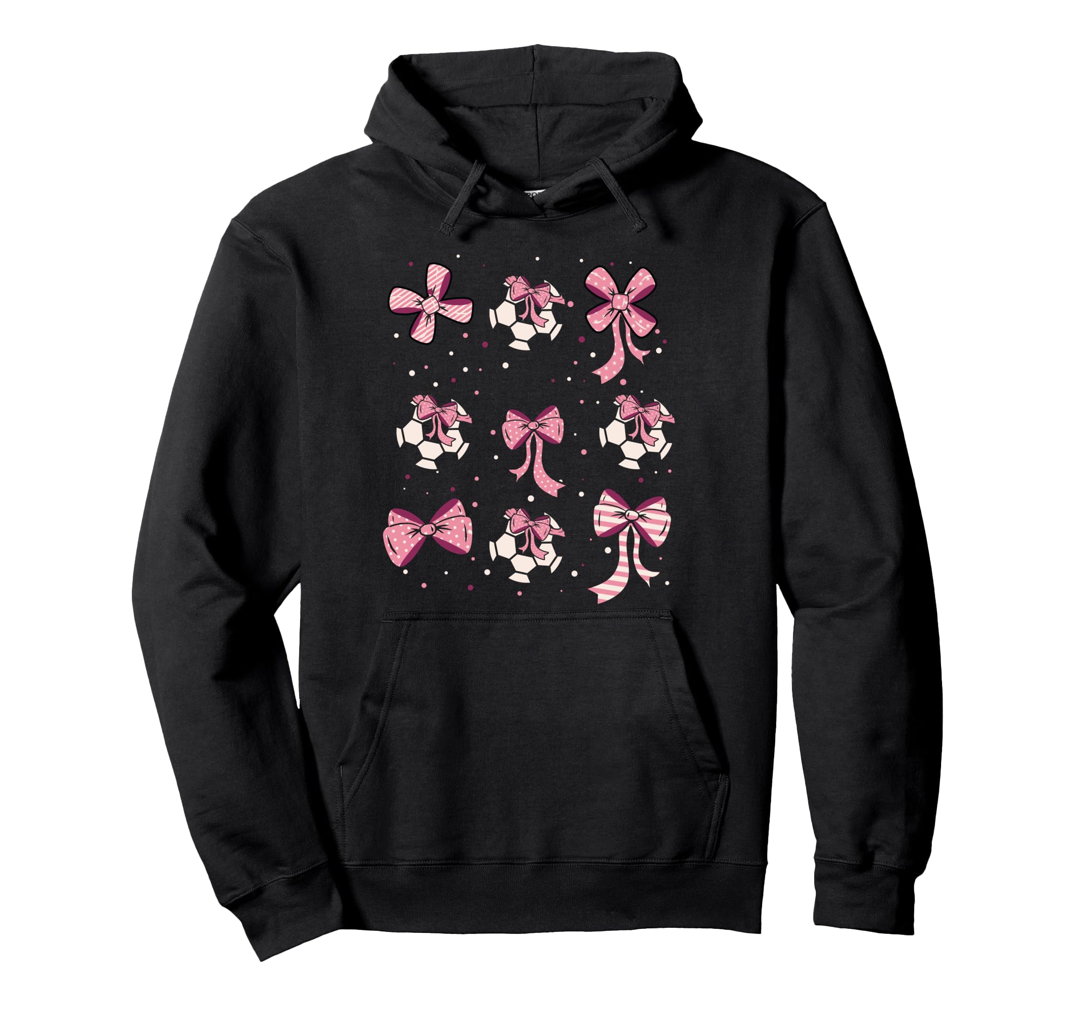 Soccer Ball Coquette Bow Game Day Hoodie - Fun Novelty Design Unisex