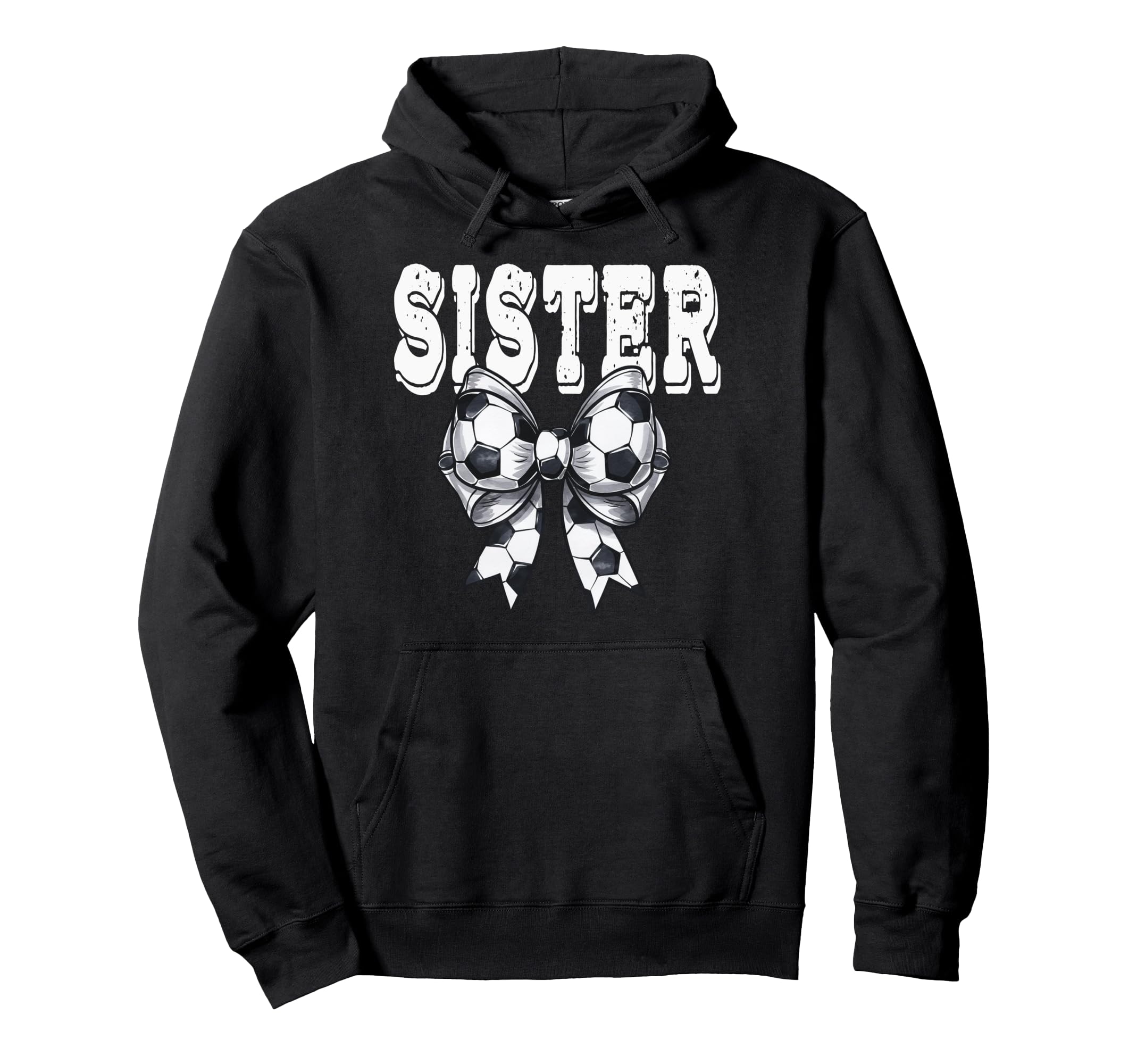 Coquette Soccer Bow Mom Sister Grandma Hoodie - Minimalist Print Men Women