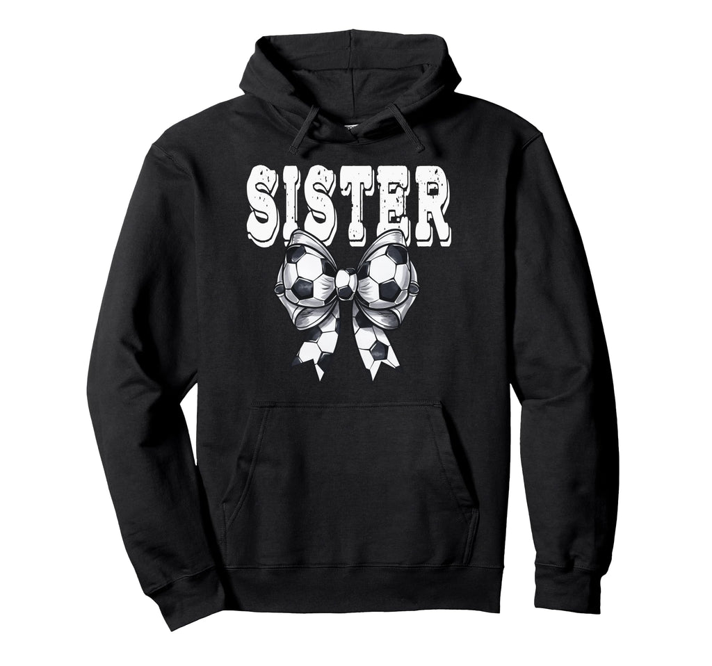 Coquette Soccer Bow Mom Sister Grandma Hoodie - Unique Graphic Unisex