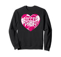 Soccer Mom Heart Teens Sweatshirt - Aesthetic Graphic for Adults