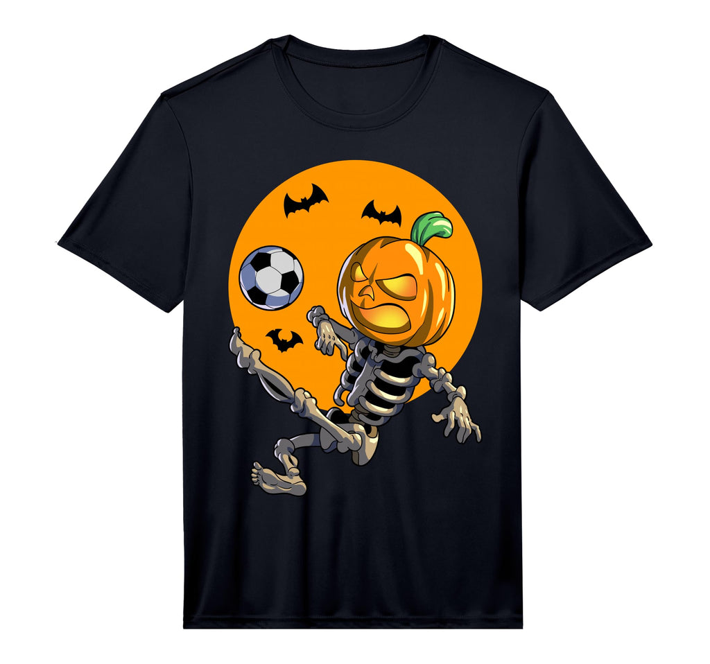 Soccer Skeleton Halloween Soccer T-Shirt - Custom Art Print Men Women