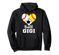 Ball Gigi Heart Funny Baseball Softball Hoodie - Graphic Print Men Women