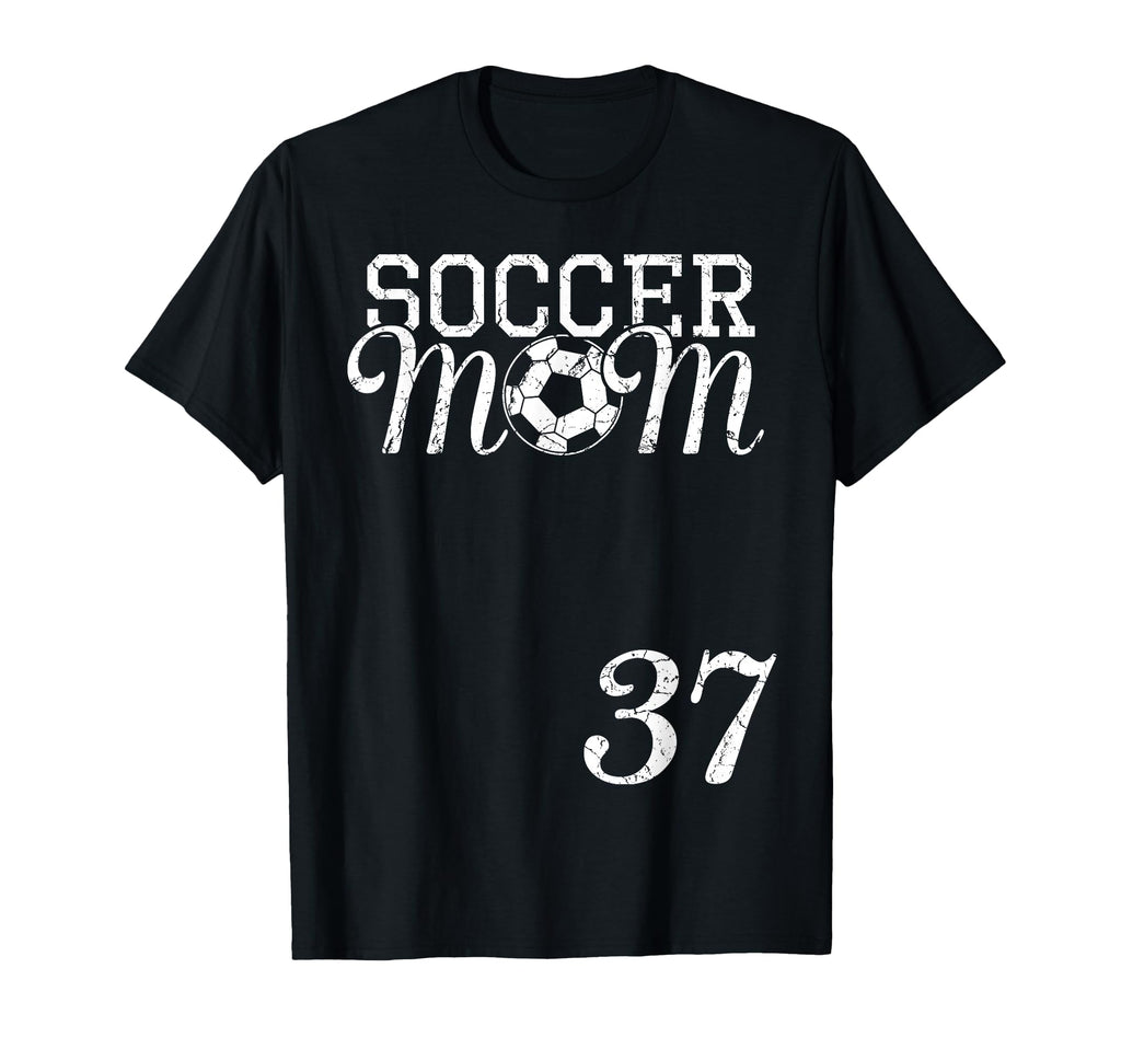 Soccer Mom Jersey Number 37 Favorite T-Shirt - Custom Art Print for Adults