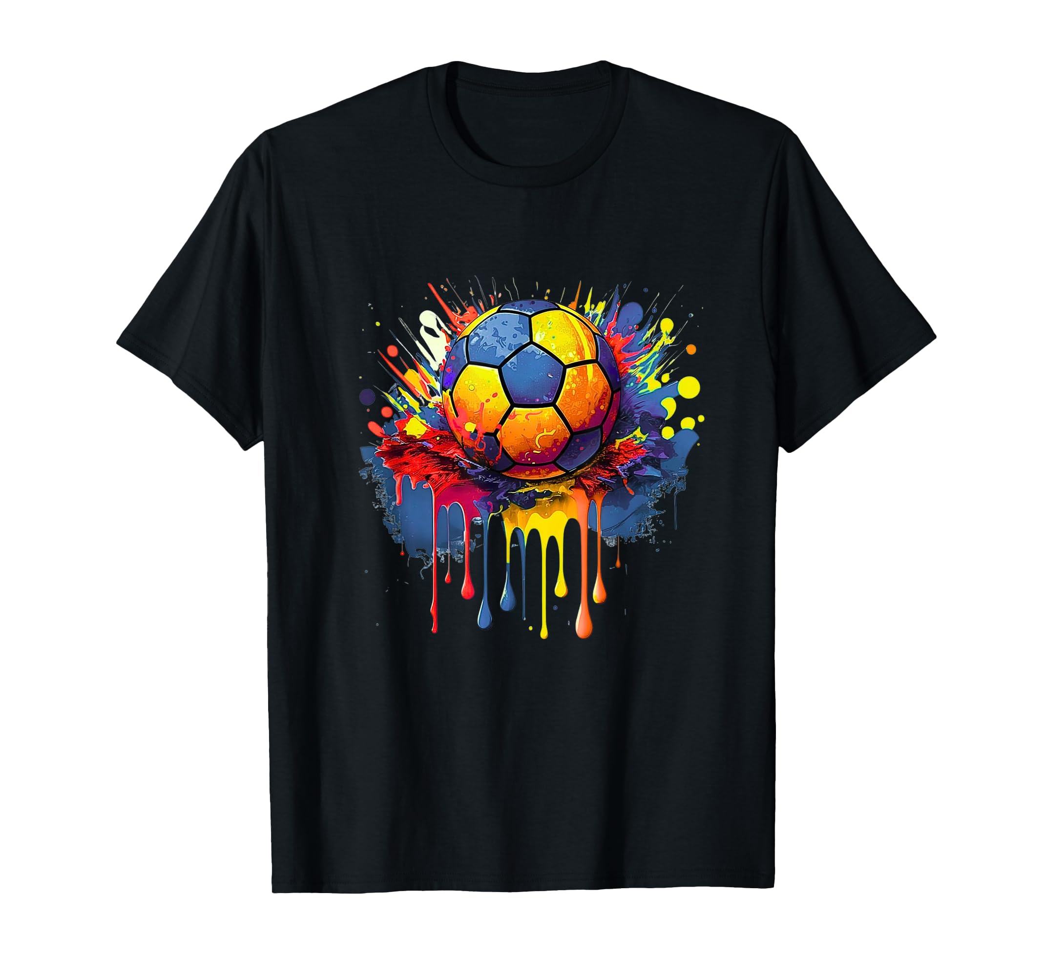 Soccer Splash Ball Player Team Fan T-Shirt - Custom Art Print Unisex