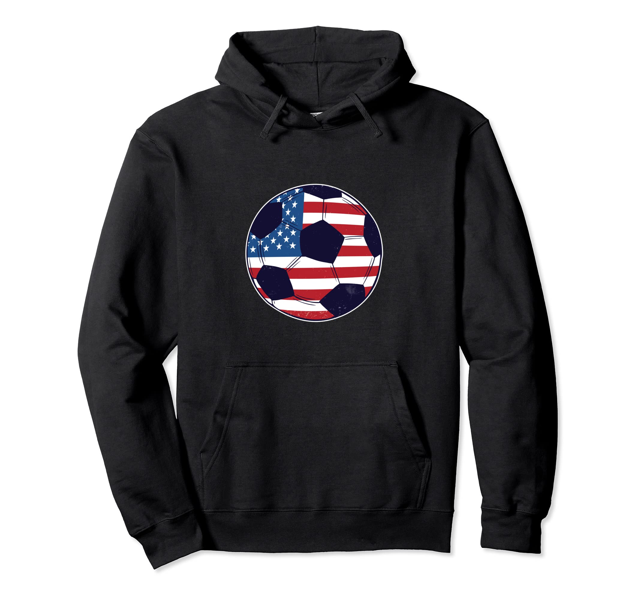 Soccer Sports Patriotic Usa Us Flag Hoodie - Minimalist Print Men Women