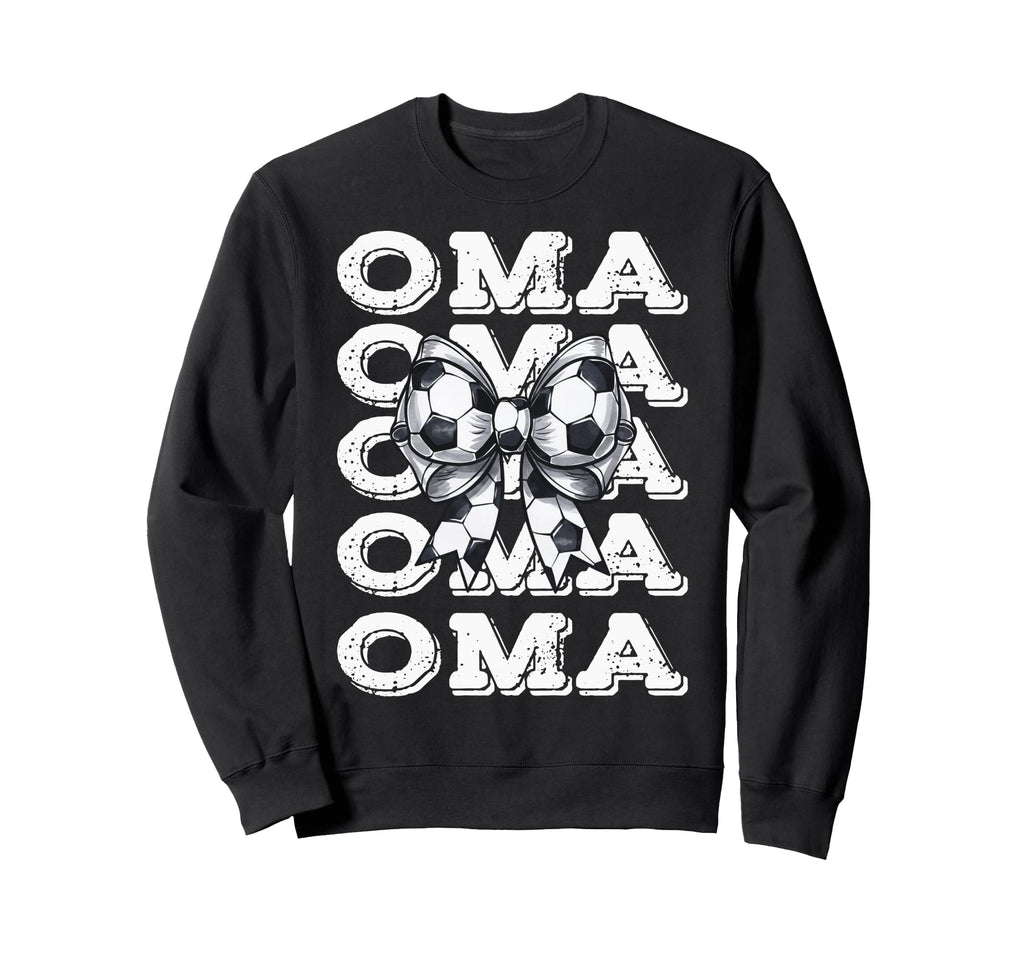 Coquette Soccer Oma Matching Family Bow Sweatshirt - Novelty Apparel Unisex