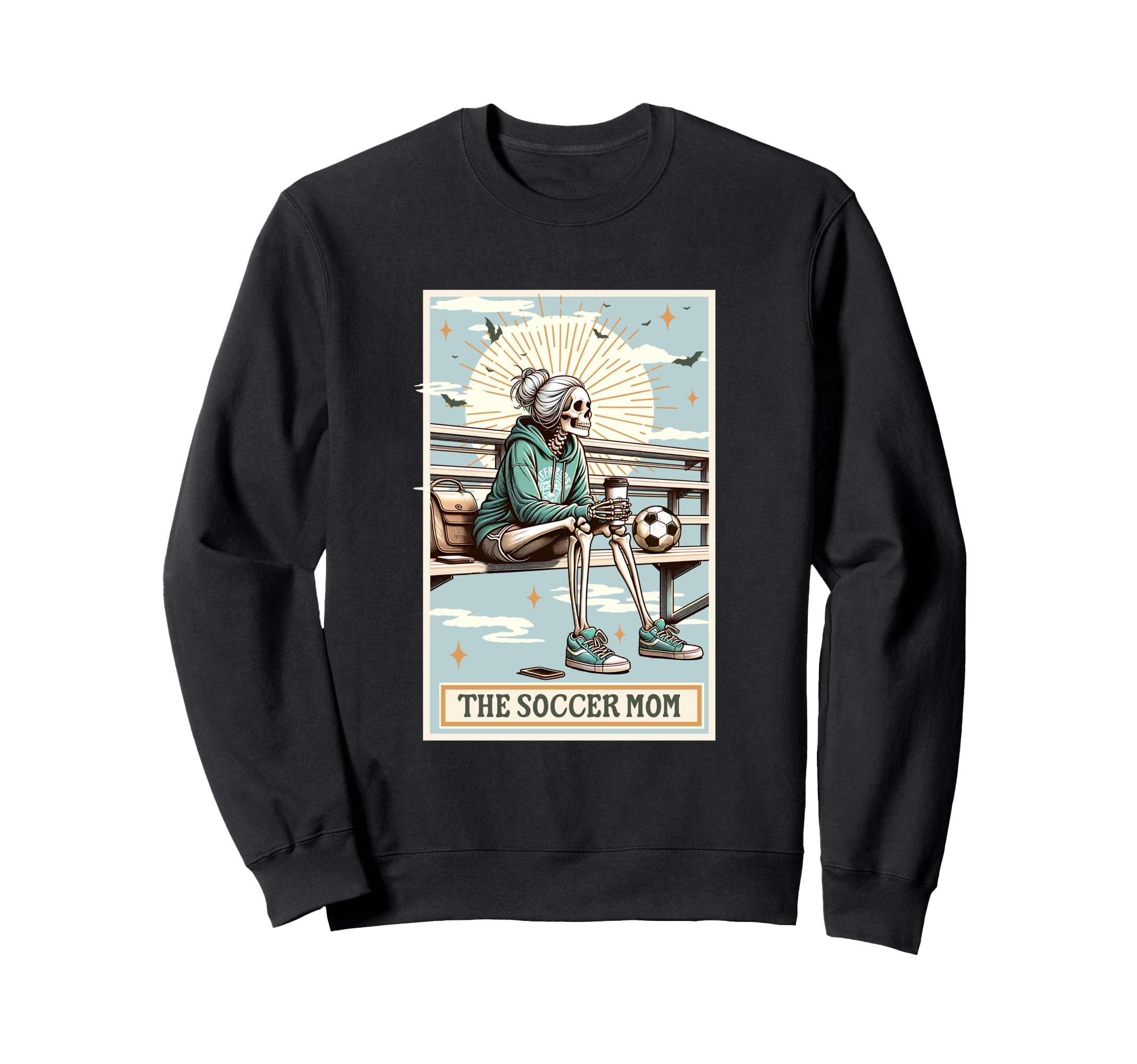 Soccer Mom Skeleton Card Gift Sweatshirt - Streetwear Style for Adults