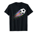 Soccer Ball Breaking Through Wall T-Shirt - Streetwear Style for Adults