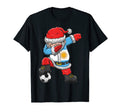 Soccer Dabbing Santa Argentina T-Shirt - Casual Everyday Wear Unisex