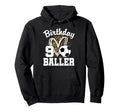 9Th Birthday Soccer Ball Leopard Heart 9 Hoodie - Custom Art Print Unisex
