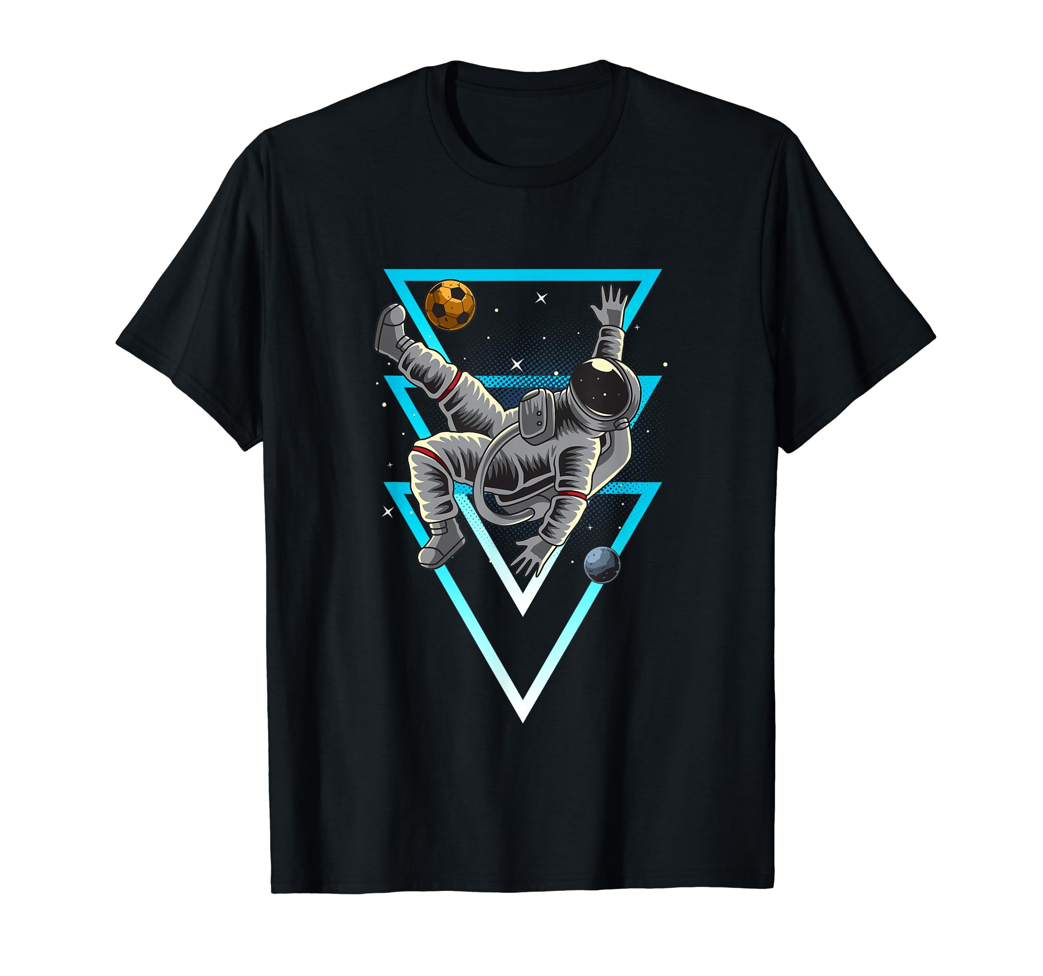 Punk Gamer Astronaut Soccer Space T-Shirt - Novelty Apparel Men Women