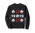 Soccer Balls Bows Womens Soccer Player Sweatshirt - Trendy Graphic Unisex