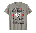My Heart Is Those Fields Baseball T-Shirt - Casual Everyday Wear Unisex
