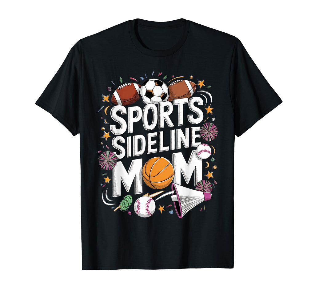 Happy Mama Sports Sideline Soccer T-Shirt - Fun Novelty Design for Adults