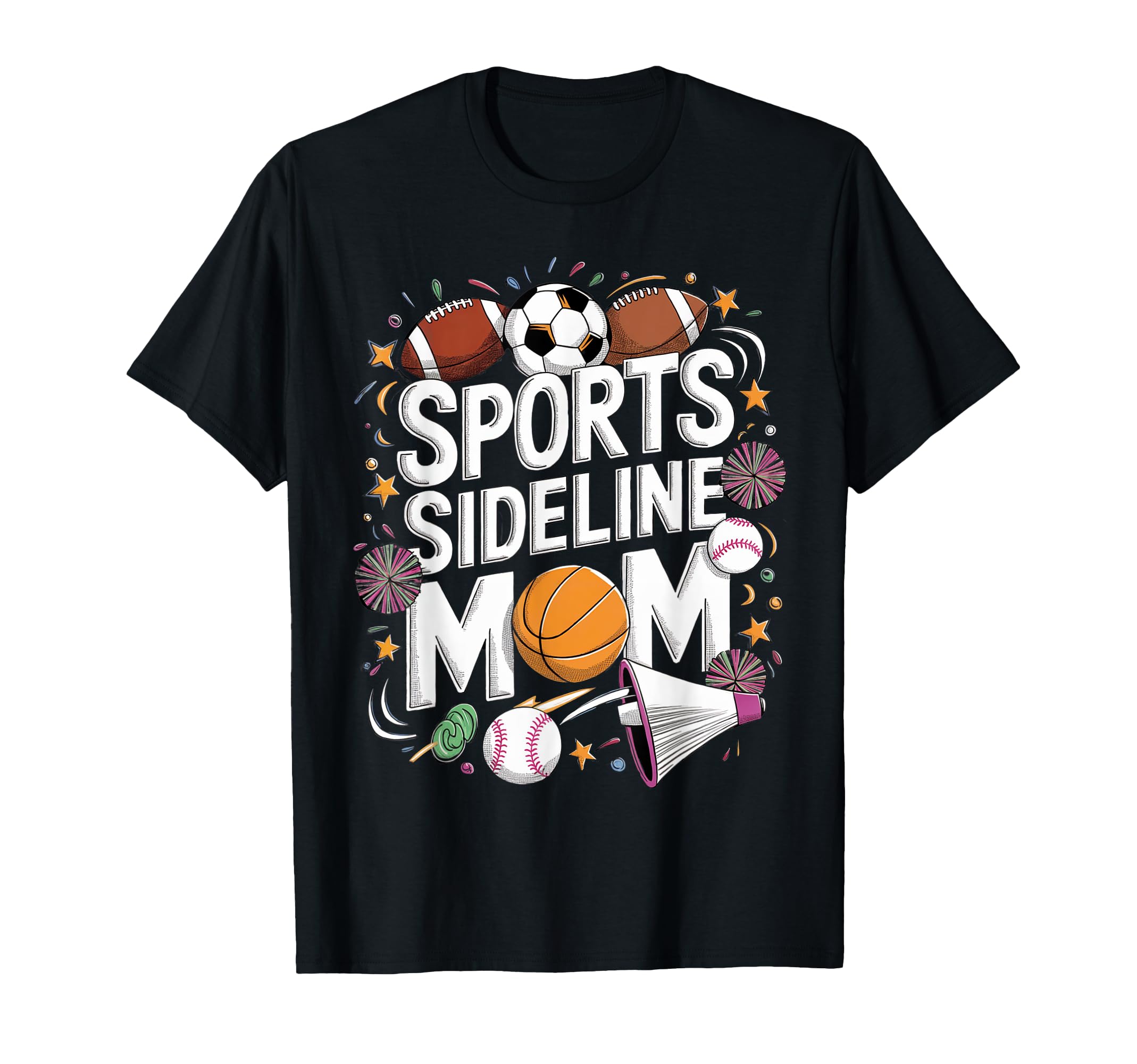 Happy Mama Sports Sideline Soccer T-Shirt - Fun Novelty Design for Adults