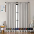Simplebrand Ava Natural Blackout Curtains for Bedroom, 72 Inch Length, 2 Panels Set, Privacy Thermal Insulated Rod Pocket Window Curtains for Patio, French Door, W40 x L72 Inch