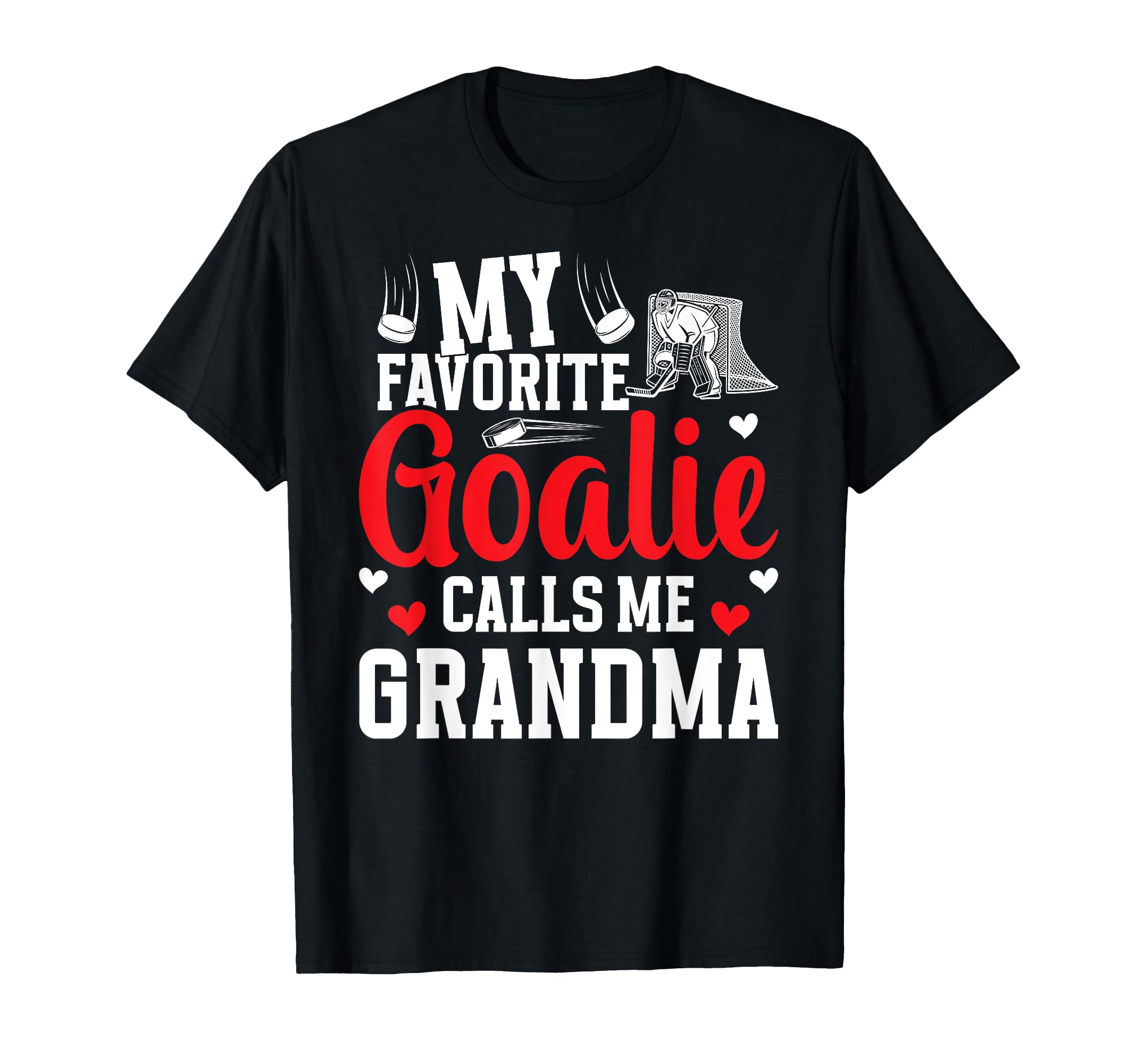 Favorite Hockey Goalie Grandma Ice T-Shirt - Trendy Graphic for Adults