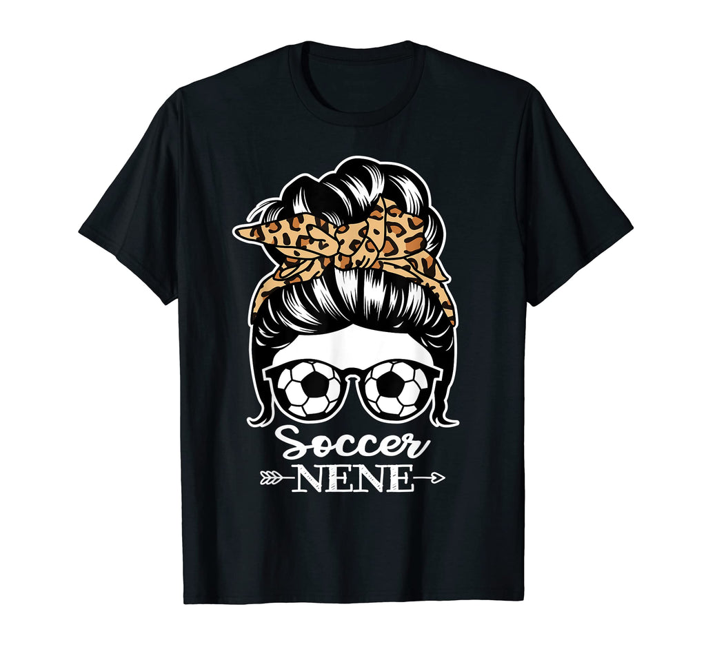 Soccer Nene Messy Bun Hair Funny T-Shirt - Fun Novelty Design for Adults