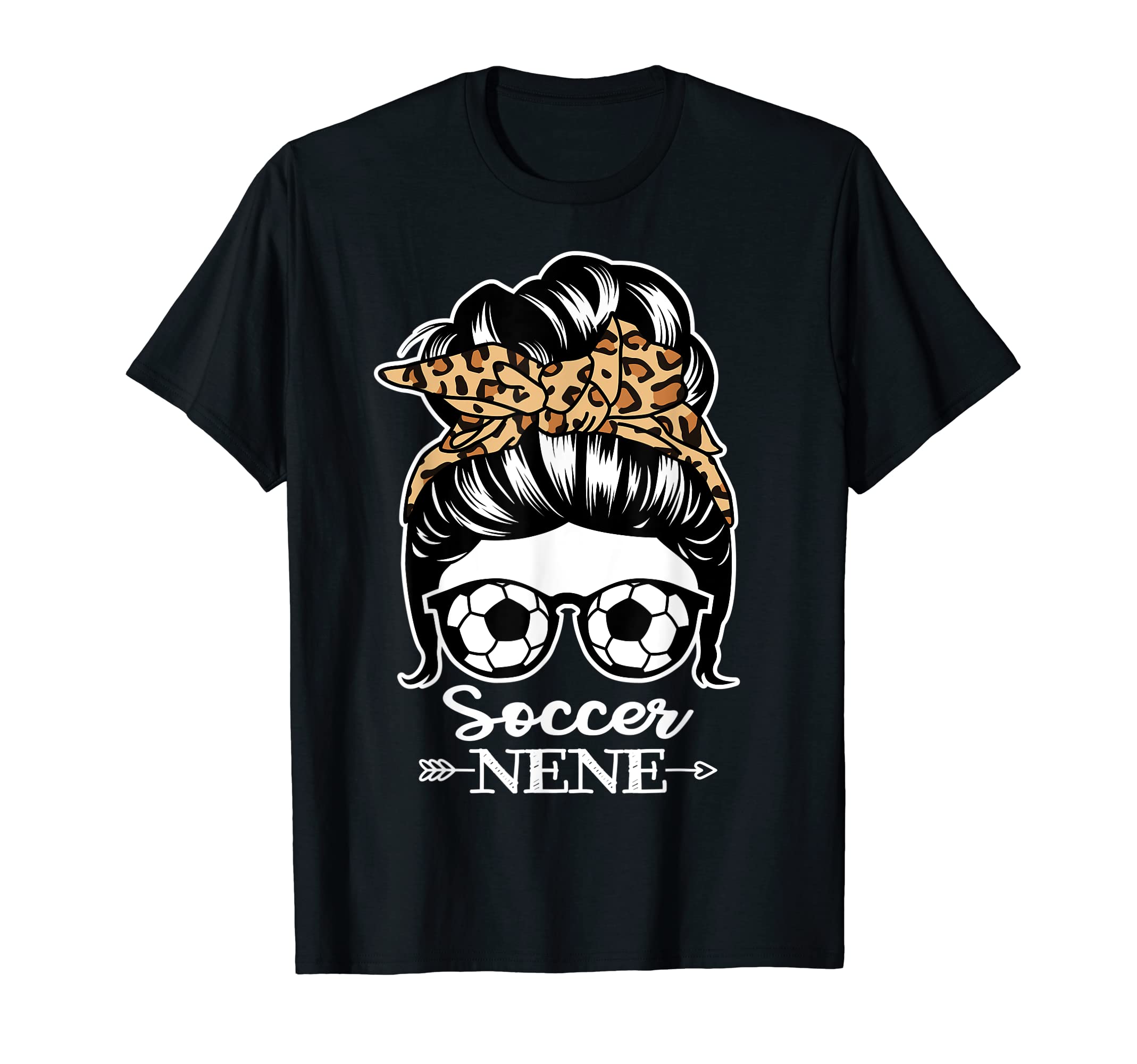 Soccer Nene Messy Bun Hair Funny T-Shirt - Fun Novelty Design for Adults