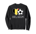 Belgium Soccer Belgian Flag Love Sweatshirt - Trendy Graphic for Adults