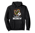 Soccer Memaw Leopard Heart Colorful Hoodie - Trendy Graphic Unisex