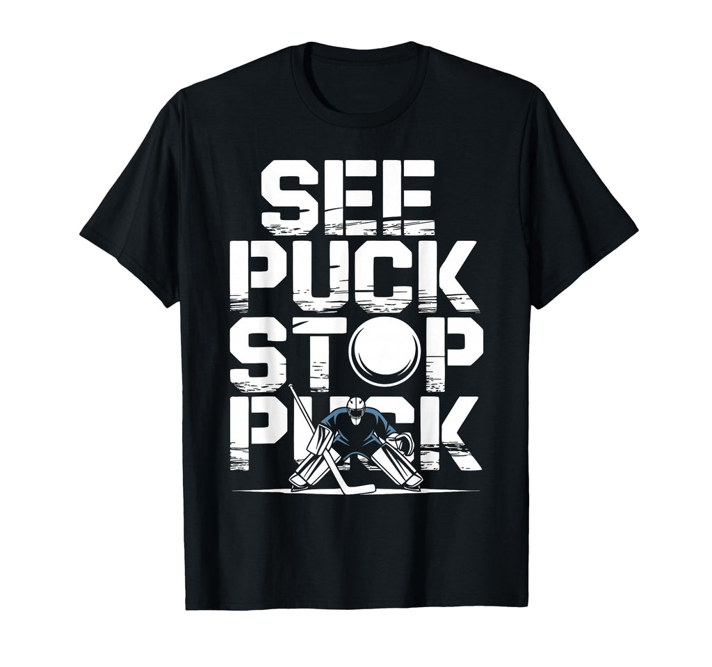 Netminder Ice Hockey Goalkeeper T-Shirt - Minimalist Print for Adults