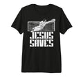 Jesus Saves Soccer Football Christian T-Shirt - Graphic Print for Adults