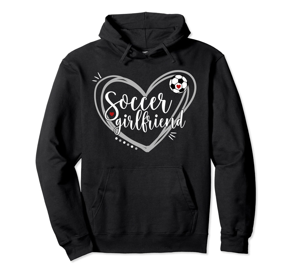 Soccer Girlfriend Heart Soccer Players Hoodie - Novelty Apparel Men Women