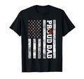 Proud Dad American Flag Funny Soccer T-Shirt - Unique Graphic Men Women