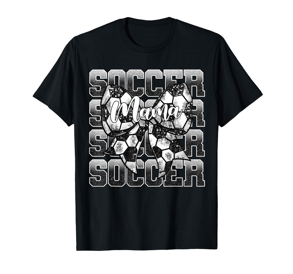 Soccer Mama Coquette Bow Game Day T-Shirt - Custom Art Print for Adults