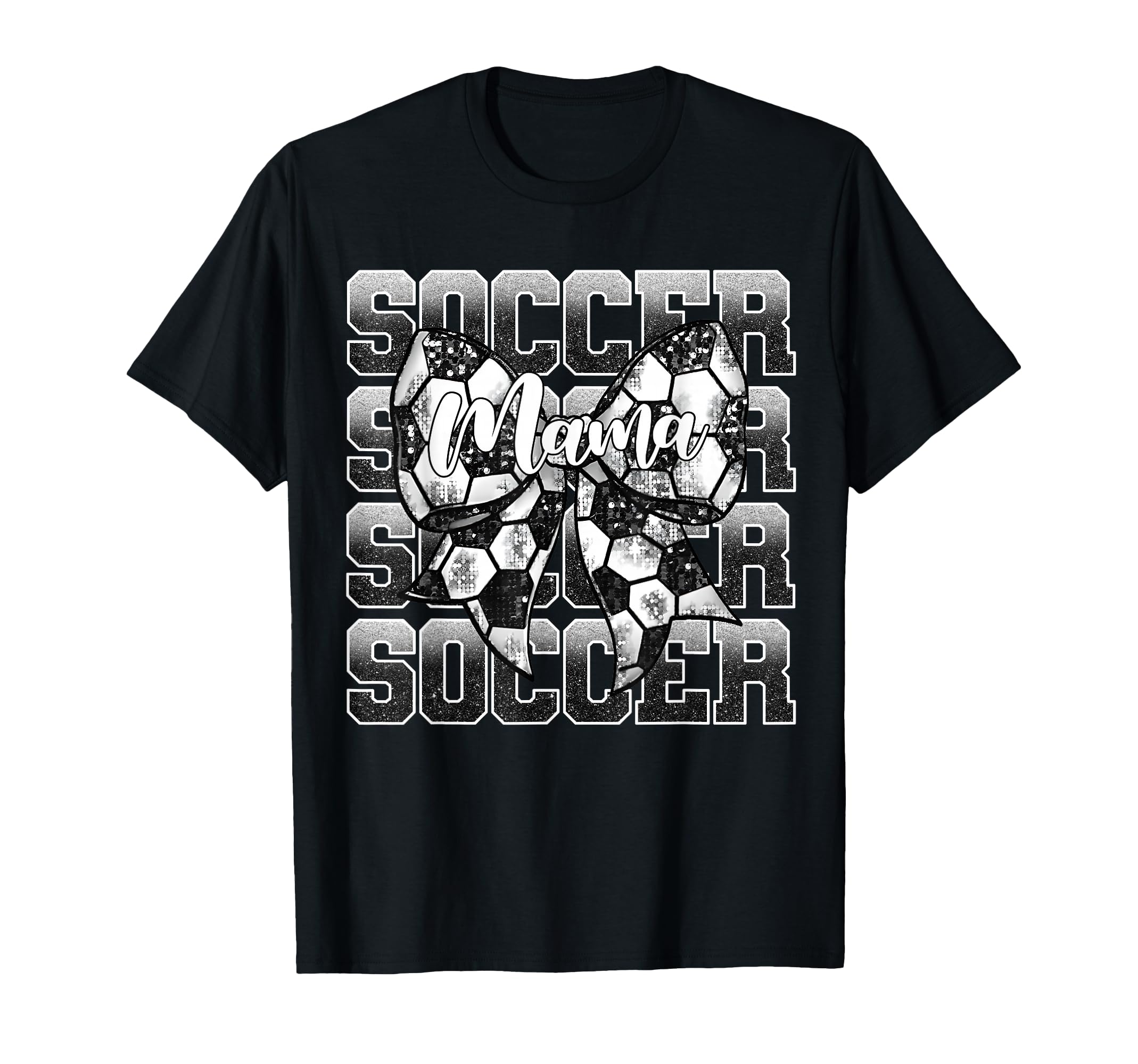 Soccer Mama Coquette Bow Game Day T-Shirt - Custom Art Print for Adults
