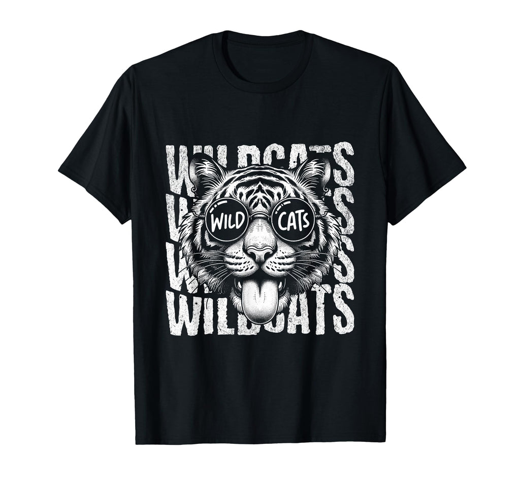 Wildcats School Sports Fan Team Spirit Back T-Shirt - Graphic Print Unisex