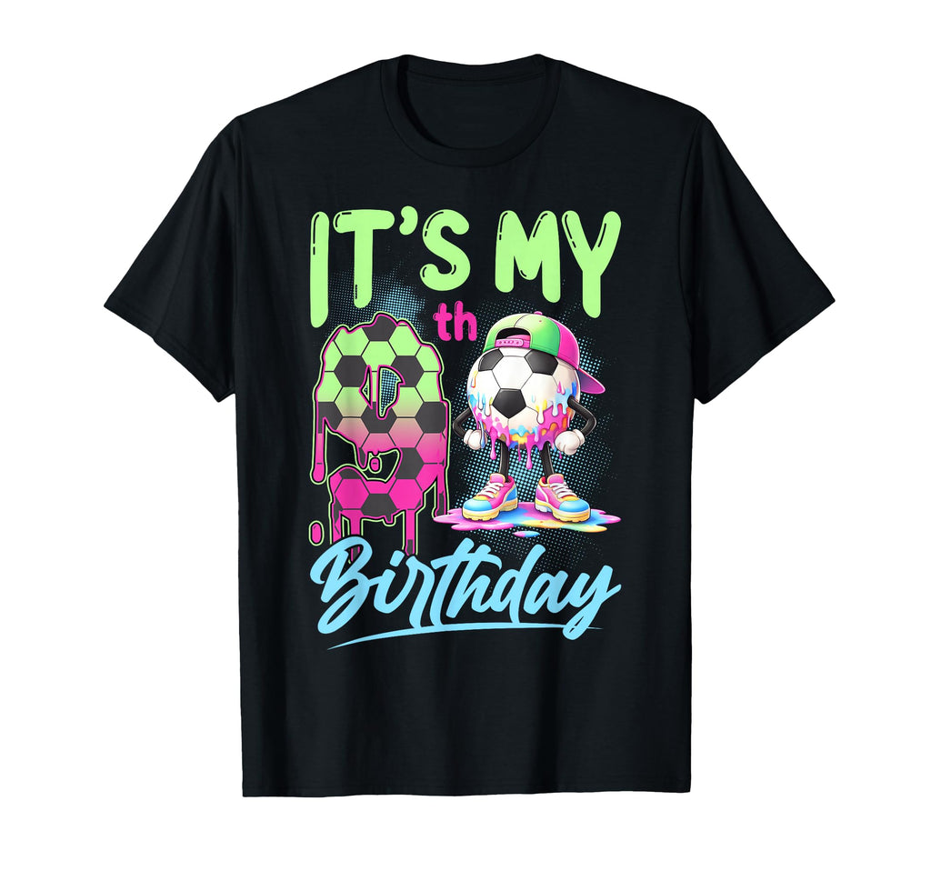 Its My 9Th Birthday Soccer Ball 9 Years T-Shirt - Unique Graphic Unisex