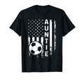Soccer Auntie American Flag T-Shirt - Trendy Graphic Men Women