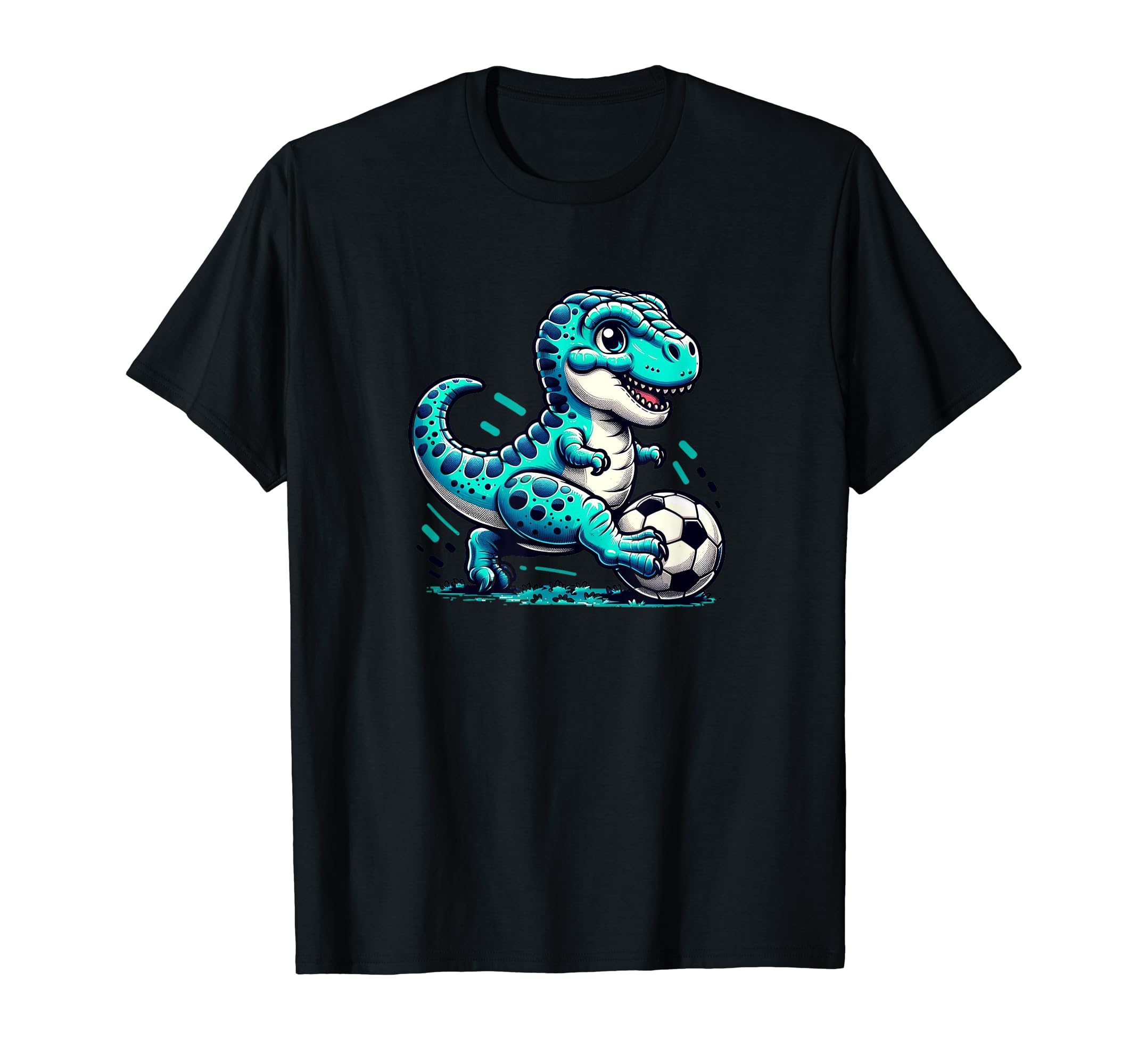 Funny T Rex Dinosaur Soccer Player T-Shirt - Streetwear Style for Adults
