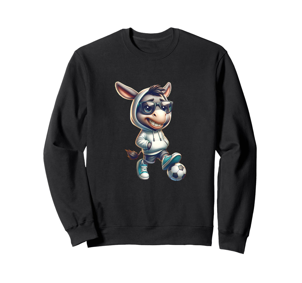 Donkey Soccer Player Shades And Vibe Sweatshirt - Trendy Graphic Men Women