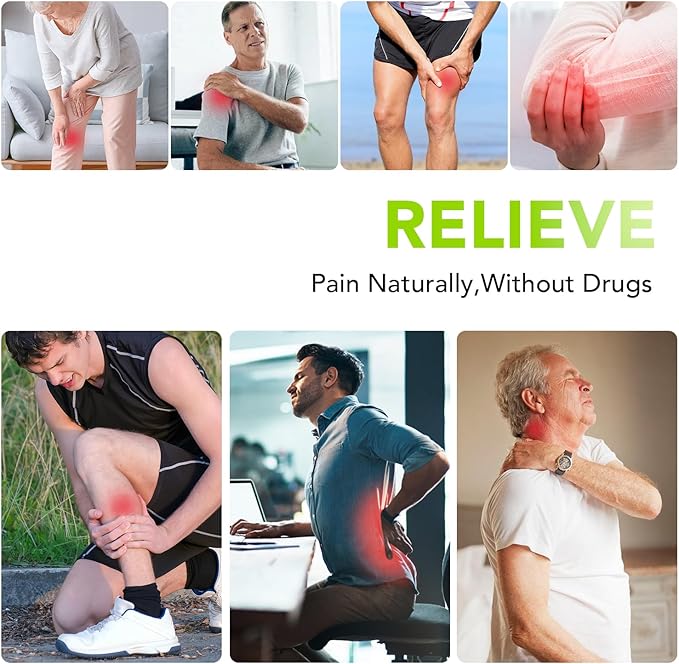 Dual Channel TENS EMS Unit 24 Modes 36 Levels, Upgraded Large Screen Intensity Muscle Stimulator for Back Neck Shoulder Pain Relief, Rechargeable Electric Pulse Massager TENS Machine with 10 Pads