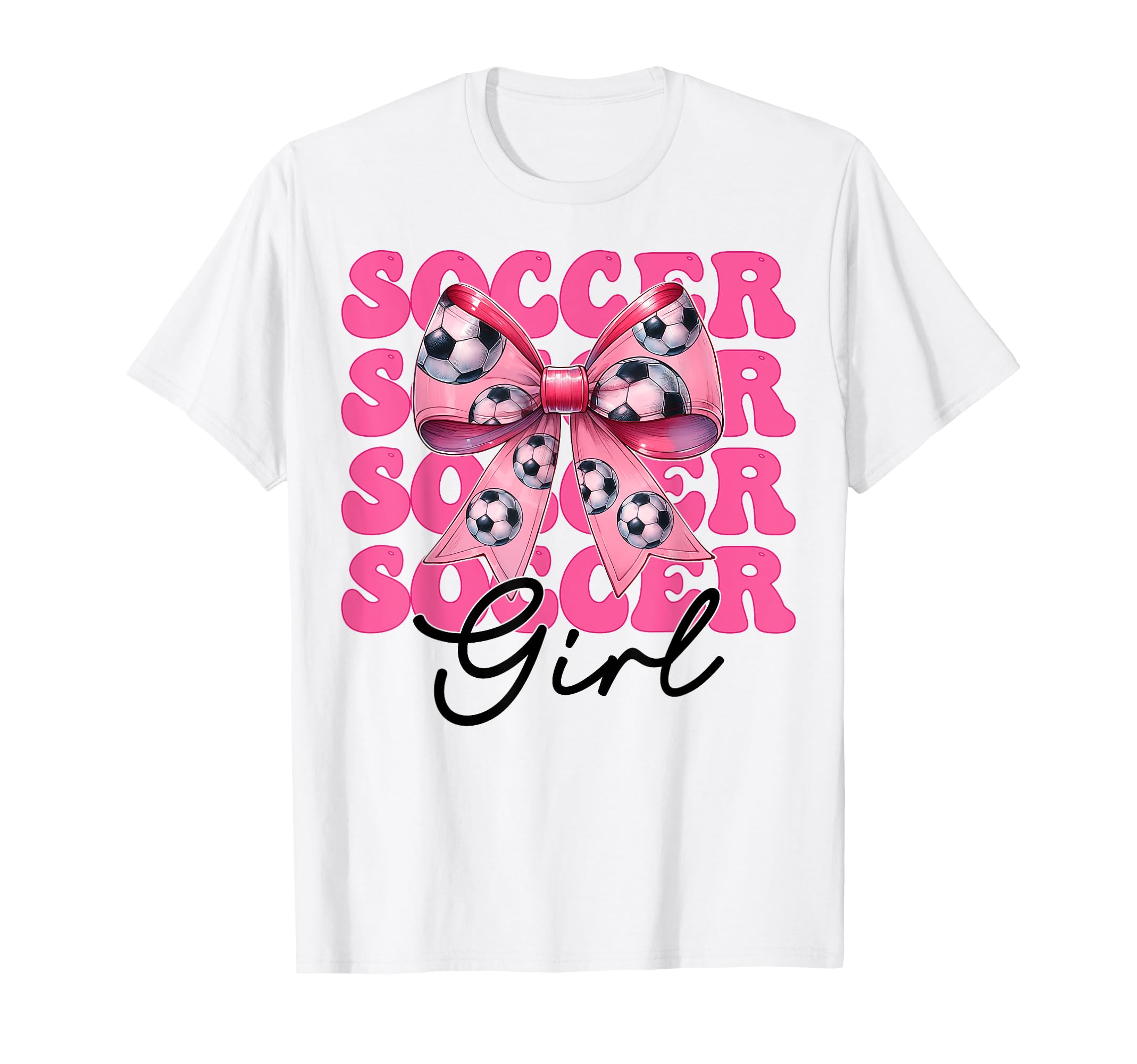 Womens Coquette Bow Ribbon Soccer Hoodie - Aesthetic Graphic Men Women