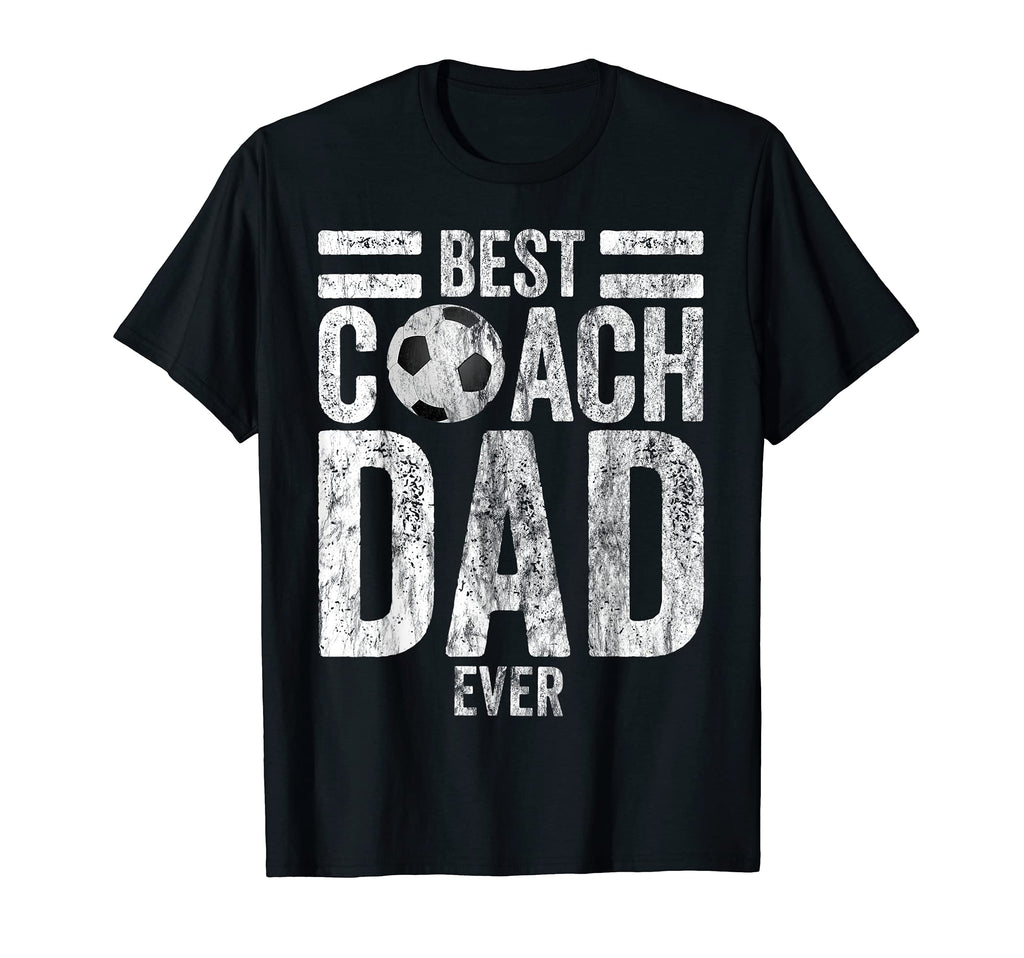 Dad Soccer Coach Best Coach Dad Ever T-Shirt - Minimalist Print Unisex