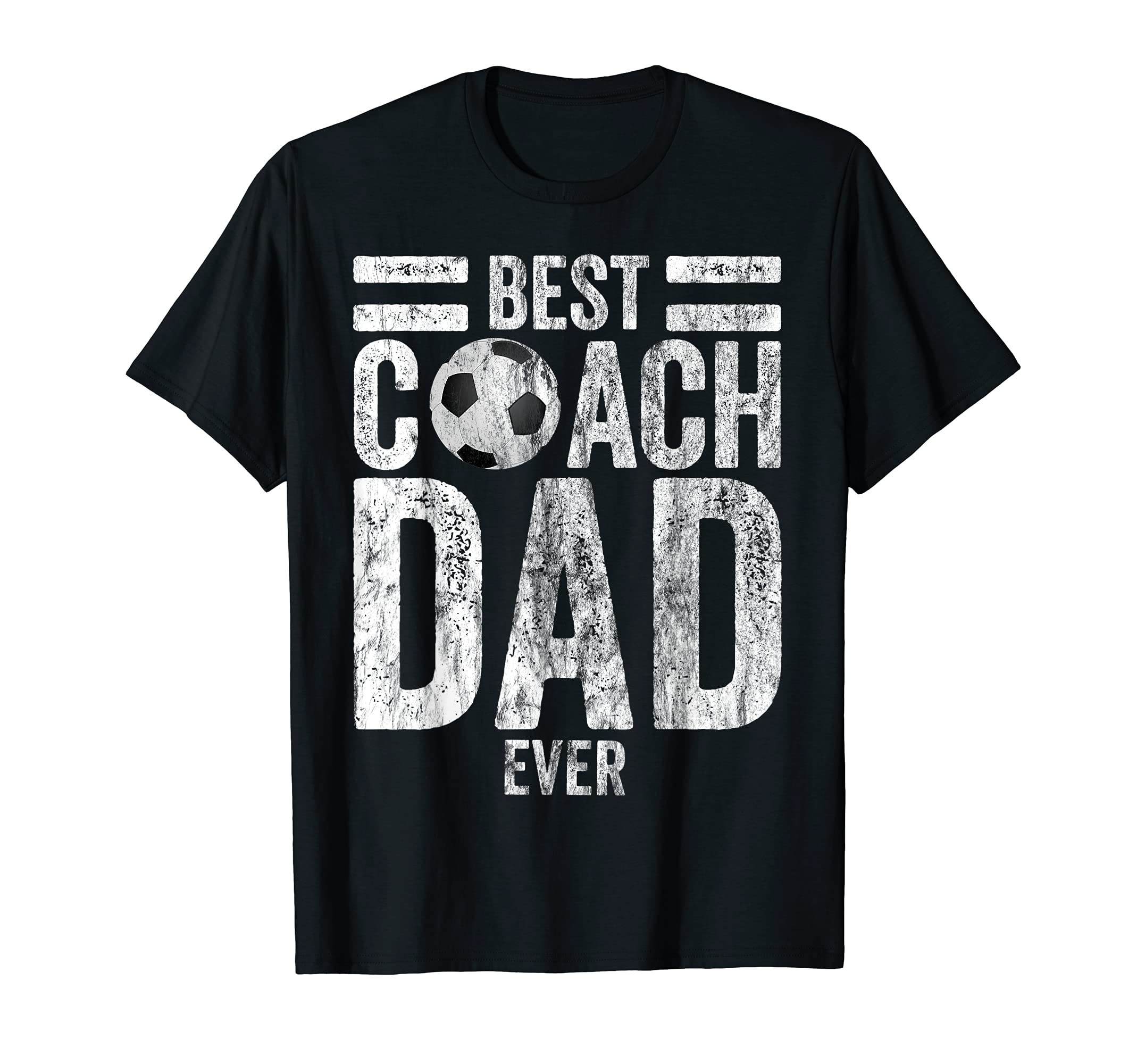 Dad Soccer Coach Best Coach Dad Ever T-Shirt - Minimalist Print Unisex