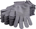 24Pcs Work Gloves Anti-slip Knitted Stretchy Cloth Glove Thin Moist Glove Liners