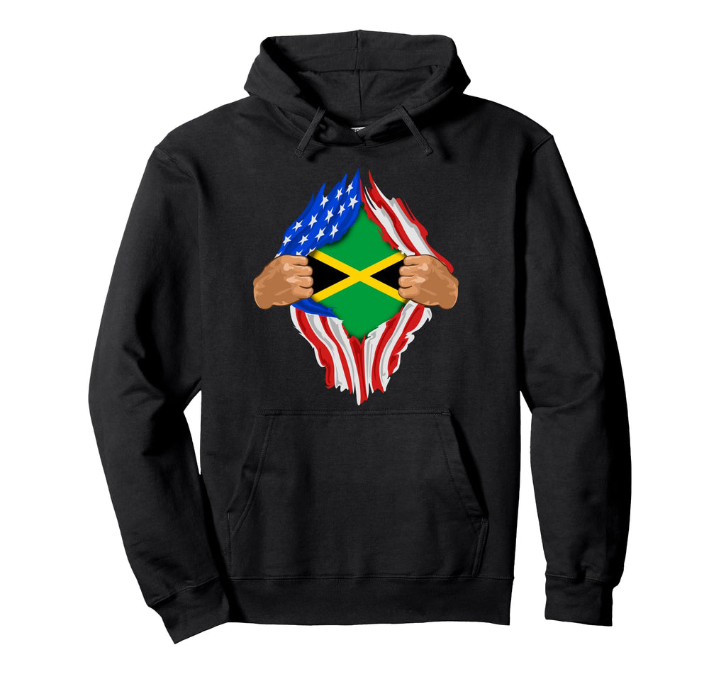 Jamaican Blood Inside Me Jamaica Flag Gift Hoodie - Unique Graphic Unisex