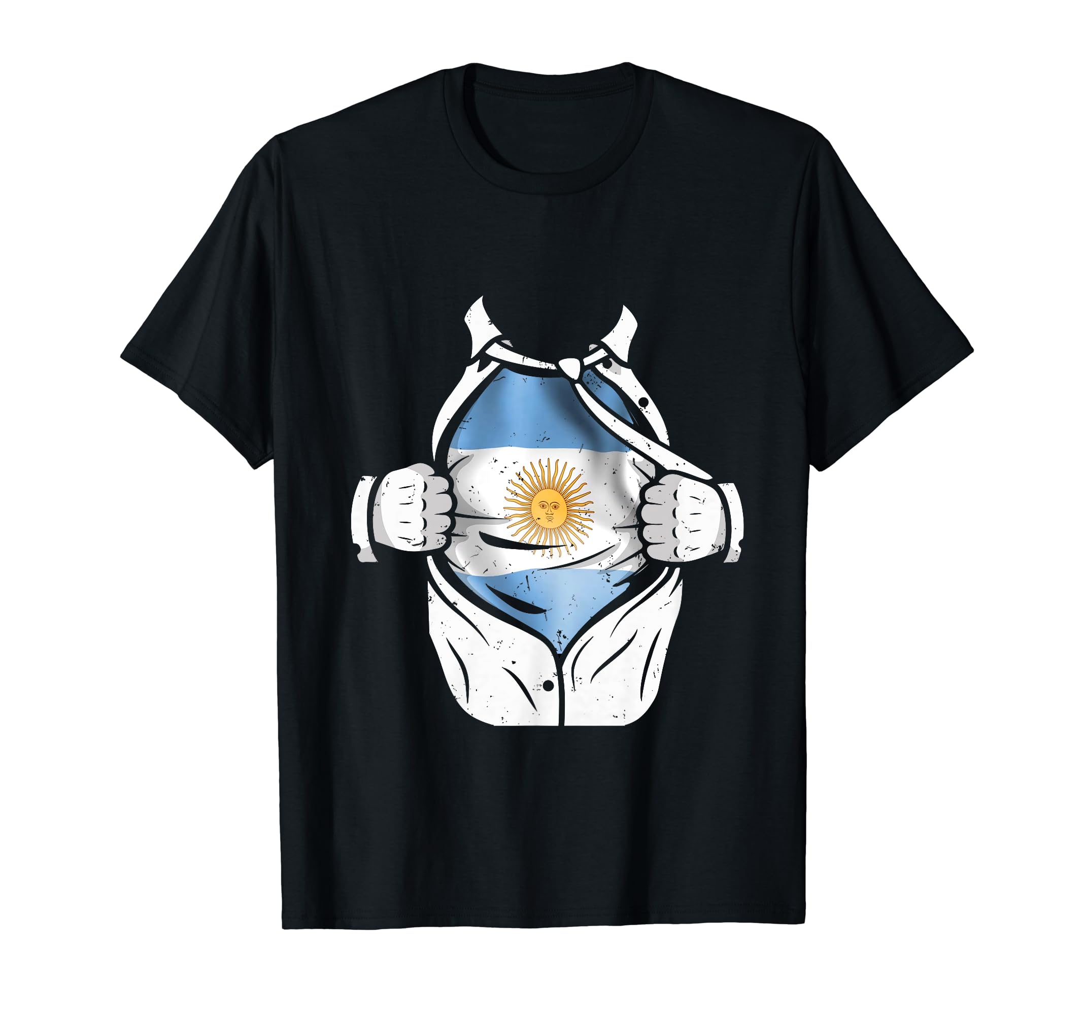Superhero Flag I Love Argentina T-Shirt - Aesthetic Graphic Unisex