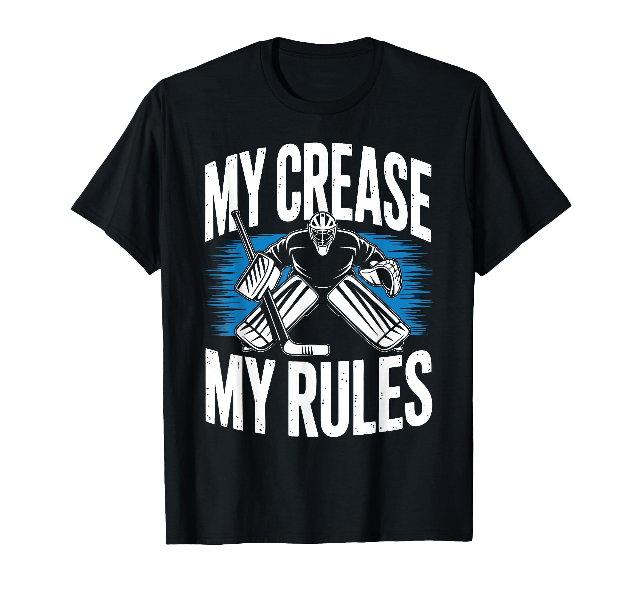 Ice Hockey Goalkeeper Crease Goalie T-Shirt - Minimalist Print for Adults